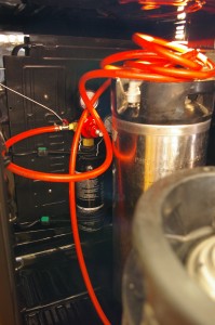 inside the kegerator inside the kegerator