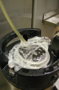 into the keg