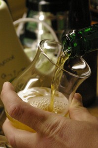 pouring the funky saison