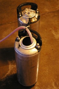into the second keg