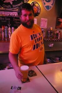 jay serving up a brew
