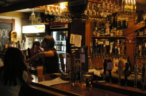the bar