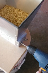 milling the grain for the amber