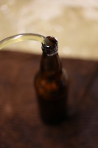 filling the bottles