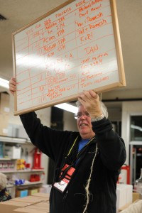 terry showcasing the entries