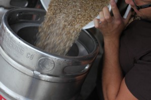 mashing in
