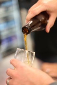 pouring out some IPA at the PG meeting