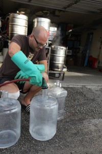 cleaning the fermentors